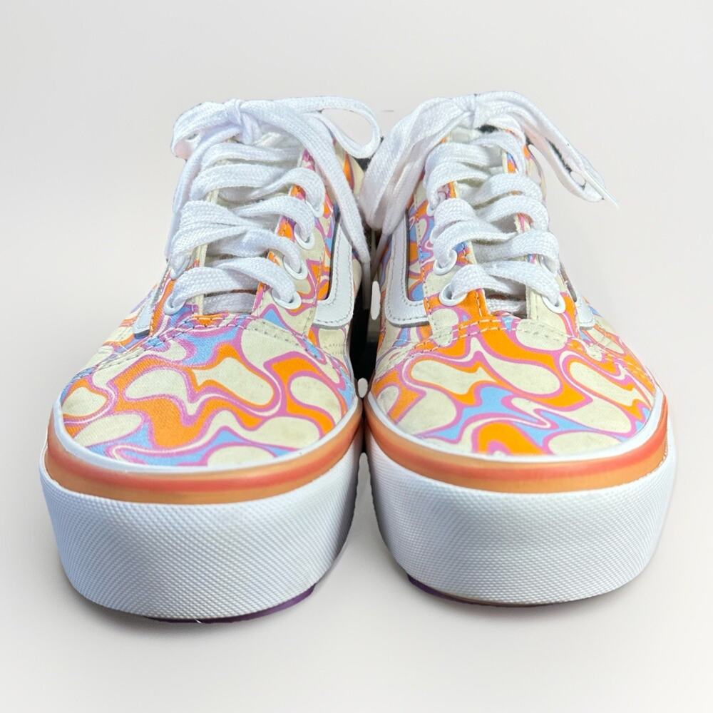 Vans Old Skool Stacked UV Activated Peace Sign Platform Sneakers Women's SZ 7 - Picture 5 of 11